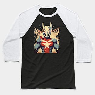 Ultraman Strong Super Hero Propaganda Retro Baseball T-Shirt